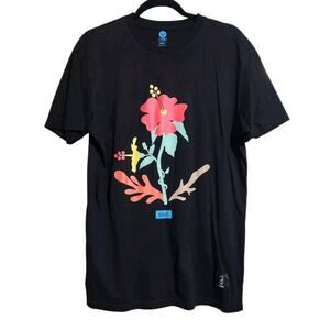 Vast Where Surfing Lives Koki'O Tee Hibiscus Flower 100% Cotton T-Shirt Mens Lrg